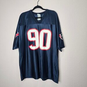 Houston Texans NFL Team Apparel Jersey Mario Williams 90 Mens XL Blue Red Sports